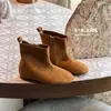 Botines Planos de Gamuza de Moda y Elegantes para Niñas, Nueva Colección Otoño 2026