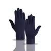 Guantes cálidos con pantalla táctil para hombre, guantes de ciclismo de invierno antideslizantes con forro polar, guantes de lana engrosados a prueba de frío, guantes para exteriores con dedos separados