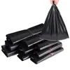 Bolsas de Basura Negras Grandes Engrosadas Portátiles para Estudiantes de Dormitorio, Bolsas de Plástico Desechables Extra Gruesas Tipo Chaleco con Fondo Cuadrado
