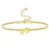 Amazon Carta de Amor Transfronteriza 26 Letras Estilo Nuevo Moderno, Suave, Elegante, Sencillo y Versátil Cadena Fina Joyería de Mano para Mujeres