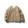 Jaqueta casual retrô americana Nanxia, marca trendy ins, novo casaco quente de inverno estilo japonês com bolso bordado