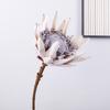 Flores Secas Artificiais Estilo Vintage, Flores Artificiais Falsas Protea King para Casamentos em Hotéis, Flores Artificiais Estilo Europeu Venda por Atacado