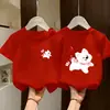 2026 Nuevo Estilo Frescas y Lindas Camisetas de Verano de Manga Corta para Niñas Camisetas de Manga Corta de Algodón Puro para Niños Medianos y Grandes en Verano