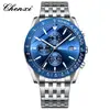 Relógio Masculino Chenxi Fashion Relógio Multifuncional Cronógrafo para Esportes ao Ar Livre Luminoso Tendência Pulseira de Aço Relógio Masculino de Negócios