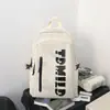 Mochila Masculina da Moda 2025 Novo Estilo Bolsa de Ombro Feminina Grande Capacidade Estampa de Letras Bolsa Escolar para Alunos do Ensino Fundamental e Médio Casual