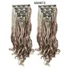 Extensões de Cabelo Femininas Europeias e Americanas Tipo Presilha Bb, Conjunto de Sete Peças, Extensões de Cabelo Longo Cacheado Ondulado Grande, Perucas de Extensões de Cabelo Cacheado Longo Naturais Invisíveis