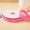 Fita Xadrez Colorida Dupla Face de 2cm e 50 Jardas Fita Estilo Escocês Laço para Buquê Embalagem de Presente Material DIY