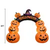 Arco Hinchable de la Parca de Halloween Decoración para Fiesta al Aire Libre en el Jardín Poliéster Luz LED Iluminado Modelo Hinchable de Vampiro