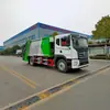 Camión de basura de compresión de 8 lados con diseño totalmente cerrado a prueba de fugas, que cuenta con carga y compactación automáticas para ingeniería municipal, saneamiento y recolección de residuos