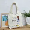 Bolsa colete de ombro e mão estilo preguiçoso de grande capacidade original, estilo coreano simples, bolsa de lona para estudantes, bolsa de livros feminina de verão