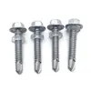 Tornillo Dacromet de Cabeza Hexagonal Externa con Punta de Taladro y Arandela de PVC, Brida Hexagonal, Punta de Taladro, Autorroscante, Autorroscante, Rosca de Cola de Milano M5.5
