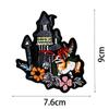 Pegatinas de tela adhesivas termofusibles para Halloween, accesorios bordados con diseño de calabaza y murciélago, especiales para decoración de equipaje, disponibles en lotes.