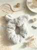 Fábrica de Origem Atravessando Fronteiras Outono e Inverno Elásticos de Cabelo de Pelúcia, Scrunchies de Cor Sólida Alta Elasticidade, Elásticos de Cabelo Fofos, Scrunchies