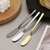 Cuchillo de Mantequilla de Acero Inoxidable 304 de Lujo para Cocina Occidental, Untador de Mantequilla, Cuchillo para Pan con Mermelada y Queso con Mango Largo