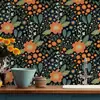 Pegatina de Pared Floral Romántica Autoadhesiva Papel Tapiz Resistente a la Humedad y al Moho Ecológico Lujo Ligero Decorativa para Pared de Dormitorio Armario Renovación