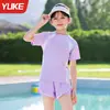 Traje de Baño para Niñas 2026 Dos Piezas con Protección Solar para Niñas, Adecuado para Niños Mayores, Entrenamiento y Aguas Termales