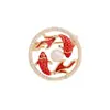 Broche de Koi Doble Carpa Jugando con Perlas para Mujer Diseño de Alto Nivel Estilo Antiguo Pin Anti-Exposición Pin de Cuello Accesorio de Broche de Moda