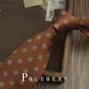 Gravata Marrom Retrô Listrada com Flores Estilo Coreano Amarrada à Mão para Homens Britânica 8cm Formal Anfitrião Negócios Casamento Noivo