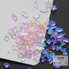 Quente Genie gelo transparente mesmo estilo Internet celebridade resina plana Aurora diamante unha broca especial em forma de diamante unha Super Flash strass joias