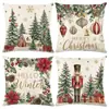 Fundas de Almohada Serie Navideña de Amazon, Cojines de Sofá Estampados de Lino, Fundas de Almohada, Soporte para Personalización con Tu Propio Diseño