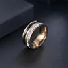Anillo de Acero de Titanio de Moda Europea y Americana para Mujer Estilo Ins Gama Alta Nicho Circonita Goteo de Aceite Anillo para Hombre de Moda Versátil Anillo de Diamante