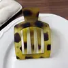 Nuevo Pasador Transfronterizo Cuadrado Plano Pinza de Pato Pinza de Una Línea Clip Hueco Esmerilado de Gama Alta para Mujer Accesorios para el Cabello