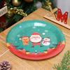 Vajilla de Navidad Vasos y Platos de Papel con Temática Navideña Decoraciones de Mesa Decoraciones para Fiesta de Año Nuevo