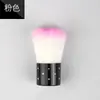 Herramientas de Manicura Mango Corto con Cepillo de Polvo de Diamante Cepillo Champiñón Cepillo Limpiador de Superficie de Uña Cepillo Suave Cepillo Redondo Suave para Uñas