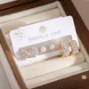 Moda Retro Europea Personalidad Geométrico Incrustado de Pedrería Letra Juego de Pendientes Transfronterizo Acero Inoxidable Sentido de Diseño Simple Joyería para Orejas