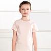 Camiseta de Manga Corta Ajustada de Color Sólido para Niñas Jóvenes, Linda Camiseta Cotidiana para Niños, Ropa Interior y Exterior