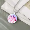 Accesorios de Collar K-Pop de Grupo de Chicas Cazadoras de Brujas Más Vendidos Transfronterizos Collar con Colgante de Piedra del Tiempo Collar de Piedra Preciosa Fábrica al por Mayor