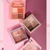 Novo Sakura's Story Sombra de Ojos de Cuatro Colores Sentido Avanzado Principiante Principiante Color Tierra Maquillaje Diario Ligero Paleta de Sombras de Ojos