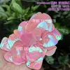 Escama de Dragón Sirena Iridiscente Concha Grande 40mm Lentejuelas Plegadas DIY Siete Colores Deslumbrante Escama de Pez Forma de Abanico Cuentas