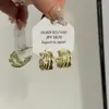 Pendientes Geométricos Asimétricos Dorados con Pliegues de Moda y Exquisitos para Mujer, Sencillos Elegantes, Pendientes de Gama Alta de Nicho Ins
