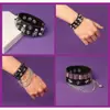 Set de 3 Piezas de Pelucas Populares Transfronterizas Estilo Retro de los 70s 80s para Fiesta Cadena Dorada Barba Disco Hip-Hop Punk