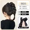 Peluca Nueva de Moño con Plumas de Mariposa Estilo Chino para Mujer, Moño para el Cabello con Pinza de Garra Estilo Perezoso, Moño Esponjoso de Cola de Caballo Baja