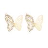 Agulha de Prata 925 Design Avançado Brincos de Borboleta Totalmente Cravejados de Diamantes Coreia do Sul Novos Super Fada Brincos Que Combinam com Tudo Celebridade da Internet Brincos Mais Vendidos