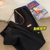 Calça Esportiva Masculina de Outono e Inverno, Espessa, Forrada com Lã, Perna Reta, Tendência, Solta, Perna Larga, Casual, Longa, com Cordão e Punhos Jogger