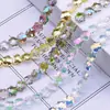Miçangas de Flor de Ameixa de Cristal de 10mm Furo Reto Flor de Cinco Pétalas Vidro Miçangas Facetadas Pulseira Colar Acessórios para Roupas Venda por Atacado
