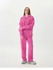 Conjunto unisex de sudadera con capucha y pantalones de chándal, forrado de forro polar, grueso, para otoño e invierno, marca de tendencia estilo americano, adecuado para adolescentes, con cremallera