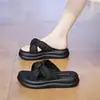 Sandálias Deslumbrantes Estilo Francês para Mulheres, Adequadas para Uso ao Ar Livre, Novo Modelo de Verão 2026, Podem Ser Combinadas com Vestidos, Sandálias de Praia com Solado Grosso, Sandálias Slip-On para Maternidade