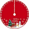 Falda para árbol de Navidad al por mayor transfronteriza, Delantal con base para árbol estampado estilo navideño, Alfombrilla decorativa para base de árbol de Navidad
