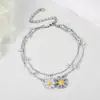 Pulseira de Girassol Europeia e Americana Transfronteiriça Personalidade Moda Multicamadas de Contas Fresca Casual Pastoral Joias Femininas