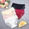 Pantaletas Europeas y Americanas de Tiro Bajo Sin Costuras para Mujer, Encaje Japonés Lindo, Lujo Ligero Transfronterizo, Transparentes Tentadoras Sexy para Chica