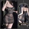 Lingerie Sexy com Renda, Aro, Camisola franzida, Camisola transparente estilo Europeu e Americano, Novo Conjunto Qqny