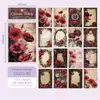 Material Atemporal Flor de Papel Série Fragmento de Sombra Floral Diário Floral Material DIY Base de Papel para Decoração 32 Folhas em 6 Designs