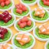 Yqt Mini Olla Caliente Ingredientes Juguetes de Comida en Miniatura Pegamento de Crema Resina DIY Pequeños Accesorios Plato Decoración de Mesa Imán para Refrigerador