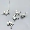 Prata 999 3D prata dura gato orgulhoso gatinho mão DIY acessórios acessórios para pulseira acessórios de contas acessórios de prata