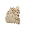 Comercio electrónico transfronterizo al por mayor caliente dinosaurio de madera sirena unicornio corona dona de la suerte virutas de madera pintadas