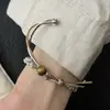 Pulsera de Cuerda Trenzada con Cuentas de Plata Texturizada Plata S925 Diseño de Nicho Retro de Gama Alta Diseño de Tirador Adecuado para Múltiples Tamaños de Mano